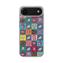 スリムプロテクションケース［ ツインエンジェル - ドットイラスト - クリア ］