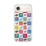 スリムプロテクションケース［ ツインエンジェル - ドットイラスト - クリア ］