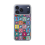 スリムプロテクションケース［ ツインエンジェル - ドットイラスト - クリア ］