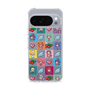 スリムプロテクションケース［ ツインエンジェル - ドットイラスト - クリア ］