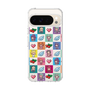 スリムプロテクションケース［ ツインエンジェル - ドットイラスト - クリア ］