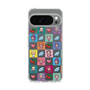 スリムプロテクションケース［ ツインエンジェル - ドットイラスト - クリア ］