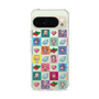 スリムプロテクションケース［ ツインエンジェル - ドットイラスト - クリア ］