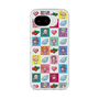 スリムプロテクションケース［ ツインエンジェル - ドットイラスト - クリア ］