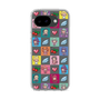 スリムプロテクションケース［ ツインエンジェル - ドットイラスト - クリア ］