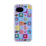 スリムプロテクションケース［ ツインエンジェル - ドットイラスト - クリア ］