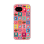 スリムプロテクションケース［ ツインエンジェル - ドットイラスト - クリア ］