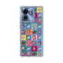 スリムプロテクションケース［ ツインエンジェル - ドットイラスト - クリア ］
