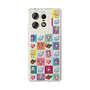 スリムプロテクションケース［ ツインエンジェル - ドットイラスト - クリア ］