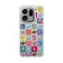 スリムプロテクションケース［ ツインエンジェル - ドットイラスト - クリア ］