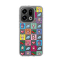 スリムプロテクションケース［ ツインエンジェル - ドットイラスト - クリア ］