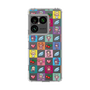 スリムプロテクションケース［ ツインエンジェル - ドットイラスト - クリア ］