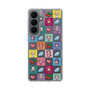 スリムプロテクションケース［ ツインエンジェル - ドットイラスト - クリア ］