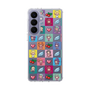 スリムプロテクションケース［ ツインエンジェル - ドットイラスト - クリア ］
