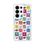 スリムプロテクションケース［ ツインエンジェル - ドットイラスト - クリア ］