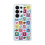 スリムプロテクションケース［ ツインエンジェル - ドットイラスト - クリア ］