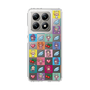 スリムプロテクションケース［ ツインエンジェル - ドットイラスト - クリア ］