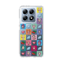 スリムプロテクションケース［ ツインエンジェル - ドットイラスト - クリア ］