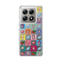 スリムプロテクションケース［ ツインエンジェル - ドットイラスト - クリア ］