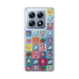 スリムプロテクションケース［ ツインエンジェル - ドットイラスト - クリア ］