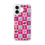 スリムプロテクションケース［ ツインエンジェル - ドットイラスト - ピンク ］