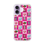 スリムプロテクションケース［ ツインエンジェル - ドットイラスト - ピンク ］