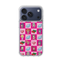 スリムプロテクションケース［ ツインエンジェル - ドットイラスト - ピンク ］