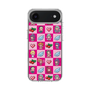 スリムプロテクションケース［ ツインエンジェル - ドットイラスト - ピンク ］