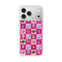 スリムプロテクションケース［ ツインエンジェル - ドットイラスト - ピンク ］