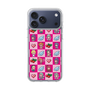 スリムプロテクションケース［ ツインエンジェル - ドットイラスト - ピンク ］