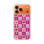 スリムプロテクションケース［ ツインエンジェル - ドットイラスト - ピンク ］