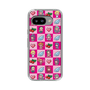 スリムプロテクションケース［ ツインエンジェル - ドットイラスト - ピンク ］