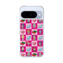 スリムプロテクションケース［ ツインエンジェル - ドットイラスト - ピンク ］