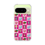 スリムプロテクションケース［ ツインエンジェル - ドットイラスト - ピンク ］