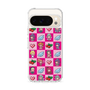 スリムプロテクションケース［ ツインエンジェル - ドットイラスト - ピンク ］