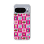 スリムプロテクションケース［ ツインエンジェル - ドットイラスト - ピンク ］