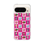 スリムプロテクションケース［ ツインエンジェル - ドットイラスト - ピンク ］