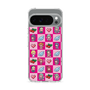 スリムプロテクションケース［ ツインエンジェル - ドットイラスト - ピンク ］