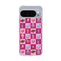 スリムプロテクションケース［ ツインエンジェル - ドットイラスト - ピンク ］
