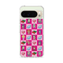 スリムプロテクションケース［ ツインエンジェル - ドットイラスト - ピンク ］