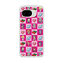 スリムプロテクションケース［ ツインエンジェル - ドットイラスト - ピンク ］