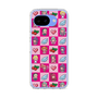 スリムプロテクションケース［ ツインエンジェル - ドットイラスト - ピンク ］