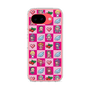 スリムプロテクションケース［ ツインエンジェル - ドットイラスト - ピンク ］