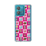 スリムプロテクションケース［ ツインエンジェル - ドットイラスト - ピンク ］