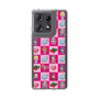 スリムプロテクションケース［ ツインエンジェル - ドットイラスト - ピンク ］