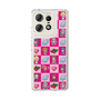 スリムプロテクションケース［ ツインエンジェル - ドットイラスト - ピンク ］