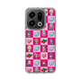 スリムプロテクションケース［ ツインエンジェル - ドットイラスト - ピンク ］