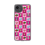 スリムプロテクションケース［ ツインエンジェル - ドットイラスト - ピンク ］
