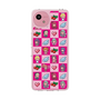 スリムプロテクションケース［ ツインエンジェル - ドットイラスト - ピンク ］