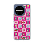 スリムプロテクションケース［ ツインエンジェル - ドットイラスト - ピンク ］